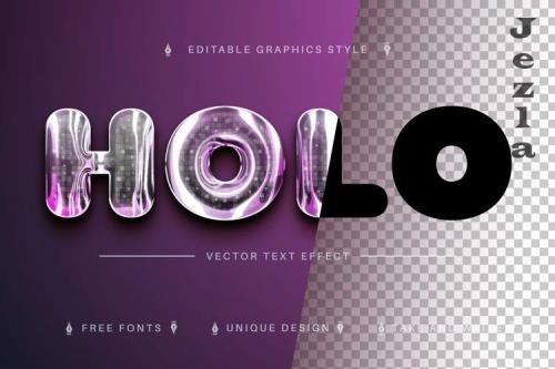 Holo - Editable Text Effect, Font Style - 7165144