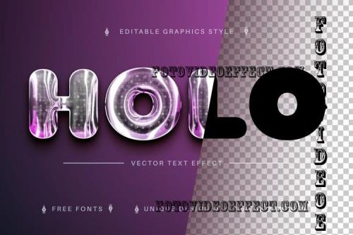 Holo - Editable Text Effect, Font Style - 7165144