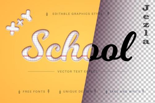 School Paper - Editable Text Effect, Font Style - 7164656