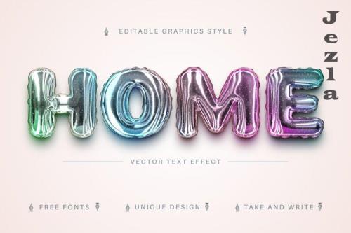 Bubble Holo - Editable Text Effect, Font Style - 7165344