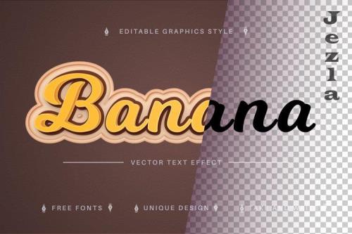 Banana - Editable Text Effect, Font Style  - 7164924