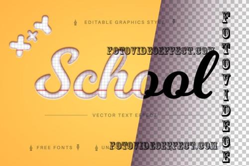 School Paper - Editable Text Effect, Font Style - 7164656