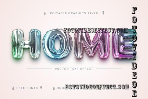 Bubble Holo - Editable Text Effect, Font Style - 7165344