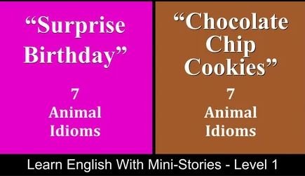 Learn English With Mini-Stories - Level 1 - Surprise Birthday,  Chocolate Chip Cookies