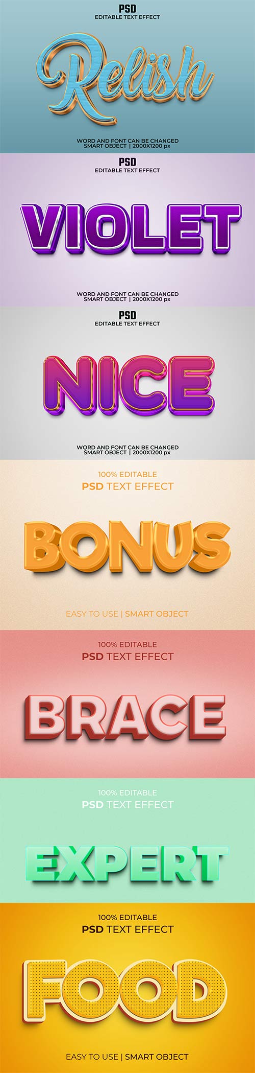 Psd text effect set vol 587
