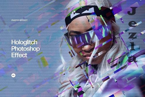 Hologlitch Photoshop Effect - 7167691
