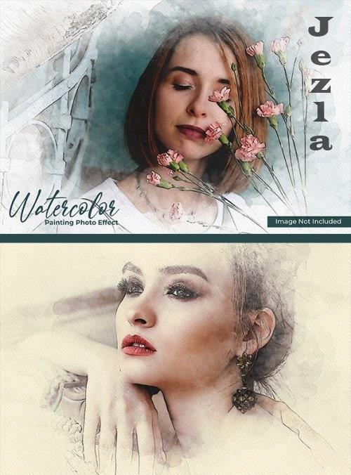 Watercolor Painting Photo Effect - 37104501