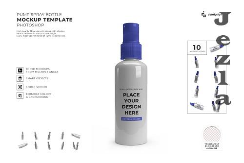 Pump Spray Bottle 3D Mockup Template Bundle - 1915389