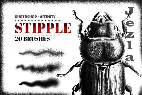 Stipple Photoshop Brushes - 5802582
