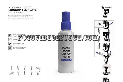 Pump Spray Bottle 3D Mockup Template Bundle - 1915389