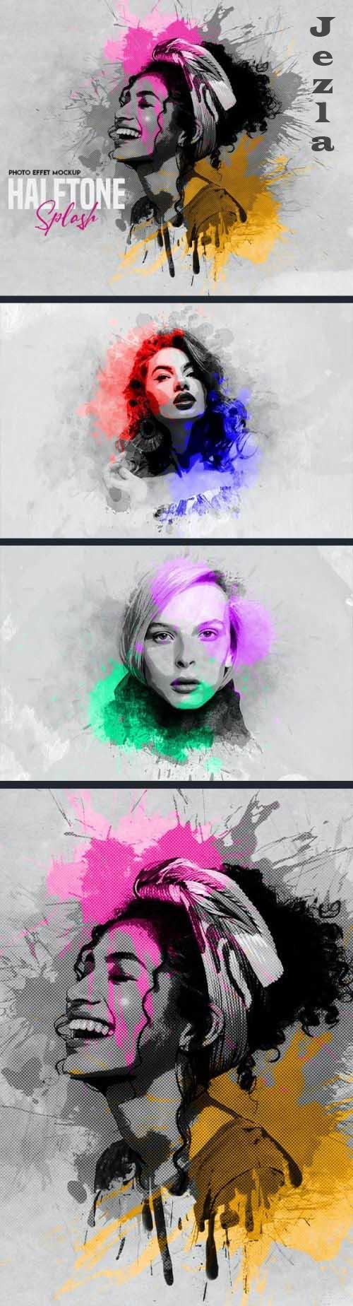 Halftone Splash Photo Effect - 37411967