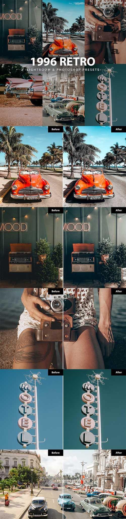 6 Retro 1996 Lightroom and Photoshop Presets - 37405713