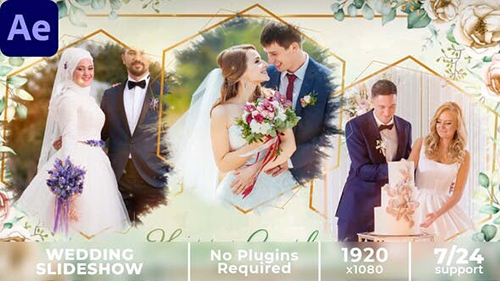 Floral Wedding Slideshow || Photo Slideshow 37271386 (VideoHive)