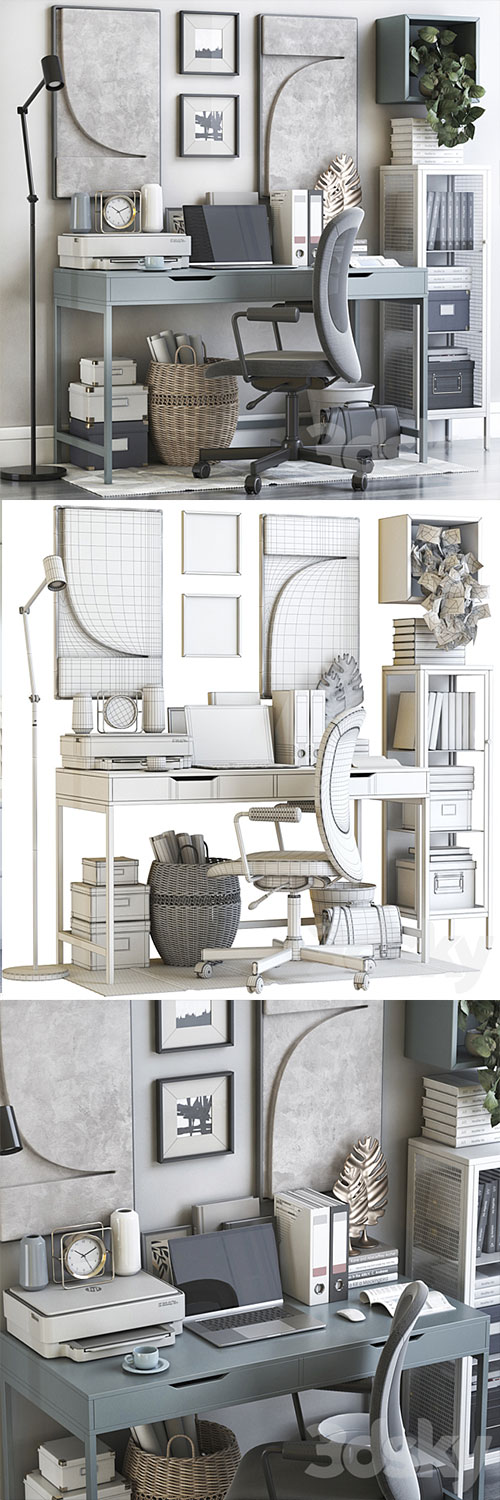 3D Models IKEA Office Workplace 124