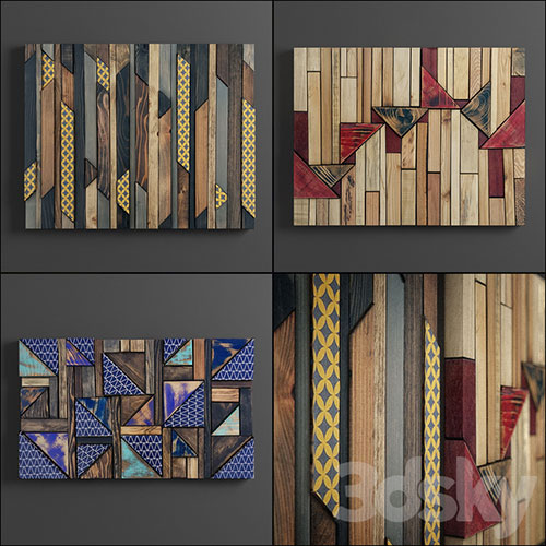 3D Models Panel wood art 02