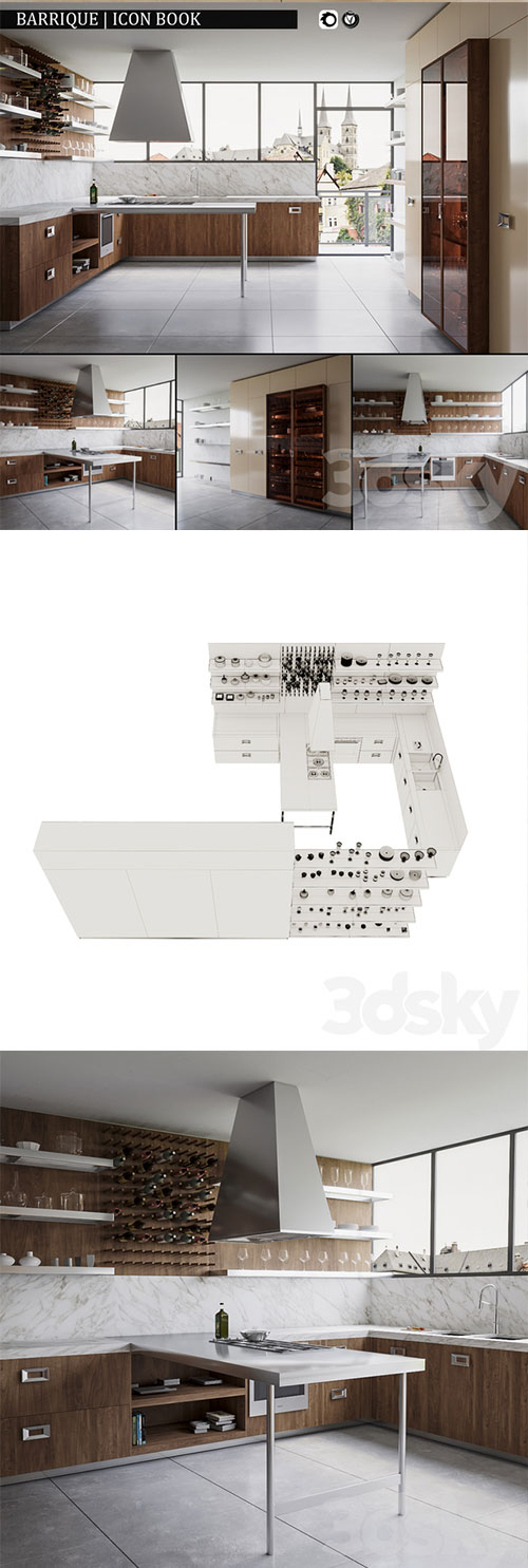 3D Models Kitchen Barrique Icon Book