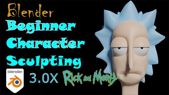 Blender Beginner Character Sculpting Quick and Easy Rick, Morty, and Jerry