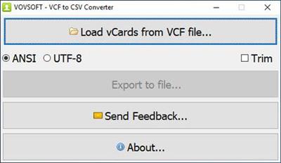 VovSoft VCF to CSV Converter 3.4 Multilingual Portable