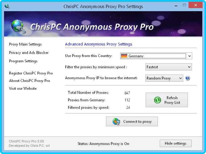 ChrisPC Anonymous Proxy Pro 9.22.0428 Portable Cf6cfe5d8ec641532f88fab13e0b2624