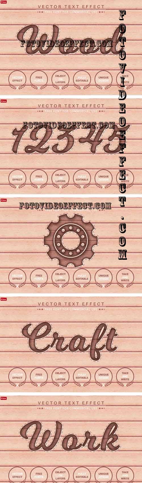 Wooden Craft - Editable Text Effect - 7178674