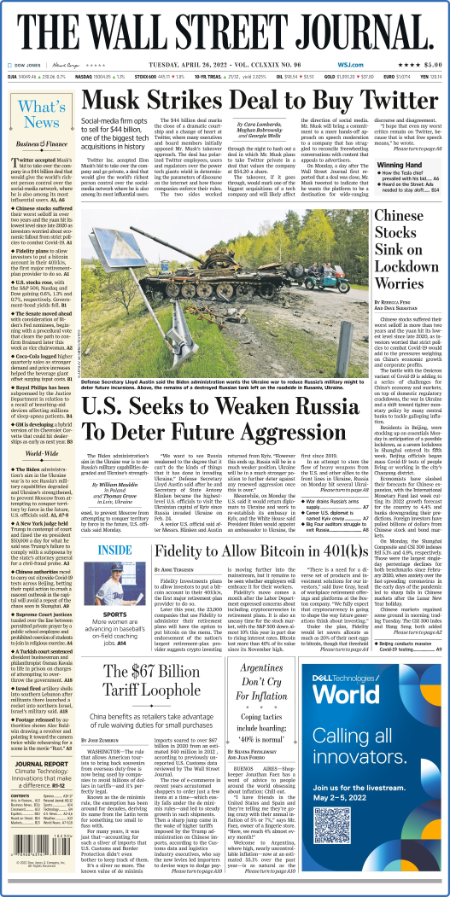 The Wall Street Journal - April 7, 2018