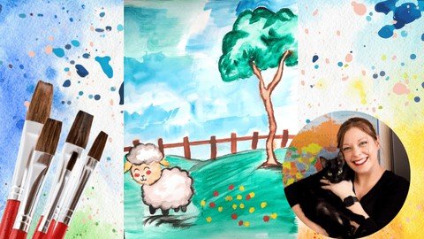 Super Simple Watercolor Tutorial  How to Paint a Lamb