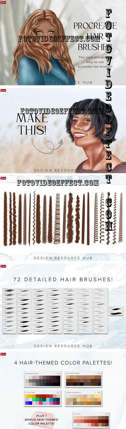 Procreate Hair Brush Set - 7184286