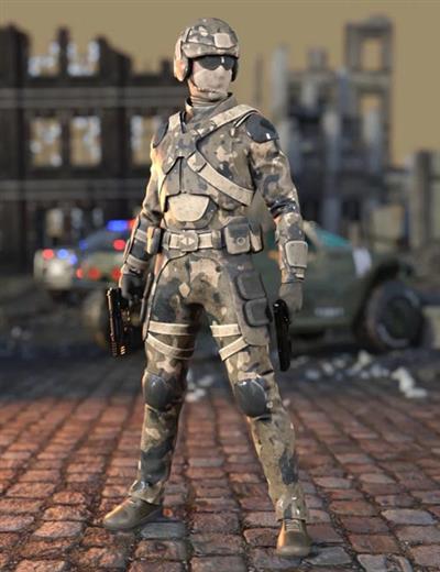 ASSAULT SOLDIER OUTFIT FOR GENESIS 8 MALE(S)