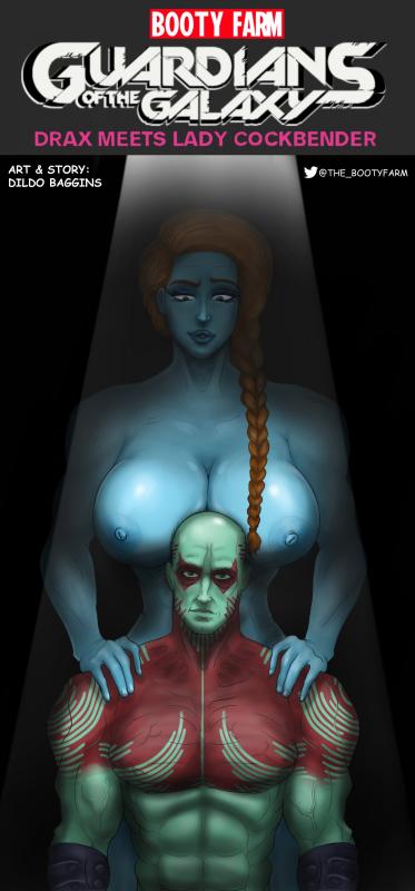 Booty Farm (Dildo Baggins) - Drax meets Lady Cockbender (Guardians of the Galaxy) Porn Comics