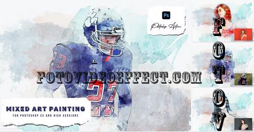 Mixed Art Painting Photoshop Action