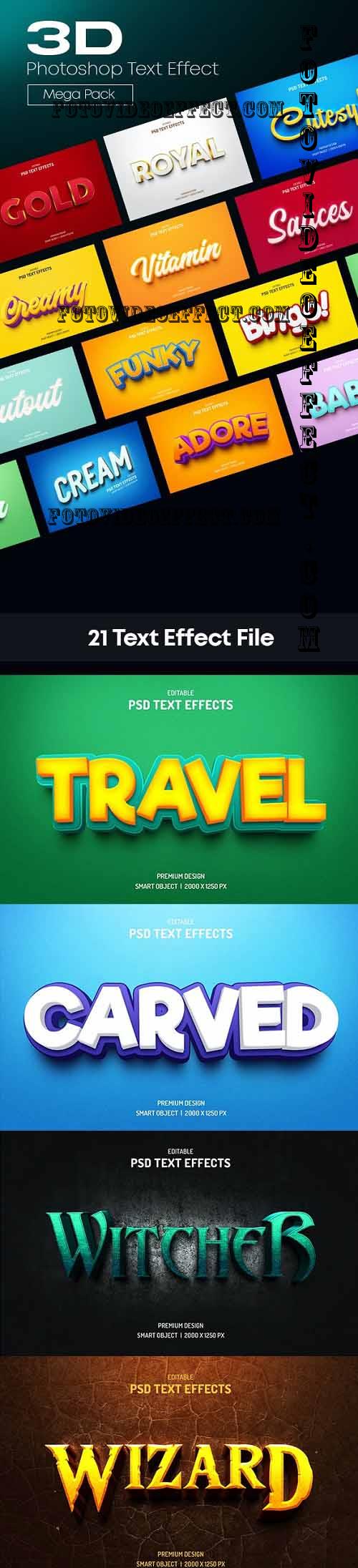 3D Photoshop Text Effects Pack - 37458750