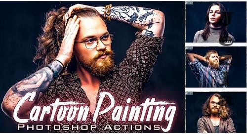 Cartoon Painting Photoshop Action - E4U85M7