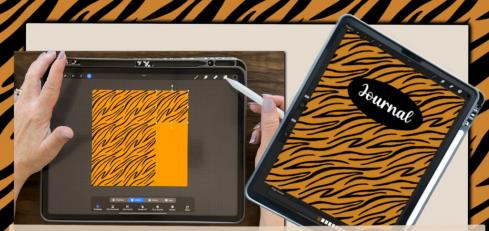 Tiger Repeat Pattern and a 90 Day Journal in Procreate