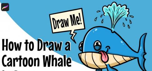 How to Draw a Cartoon Whale in Procreate  Easy Step-by-Step
