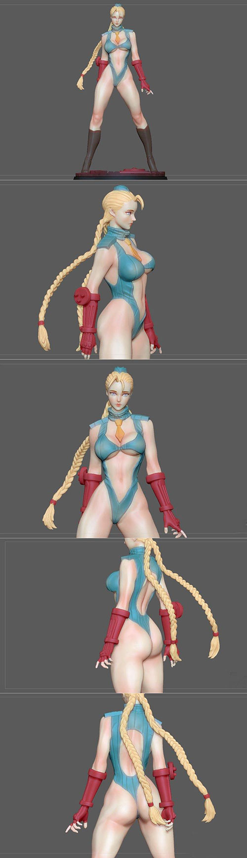 3D Print Models Cammy Street Fighter Game Character Girl Anime Woman