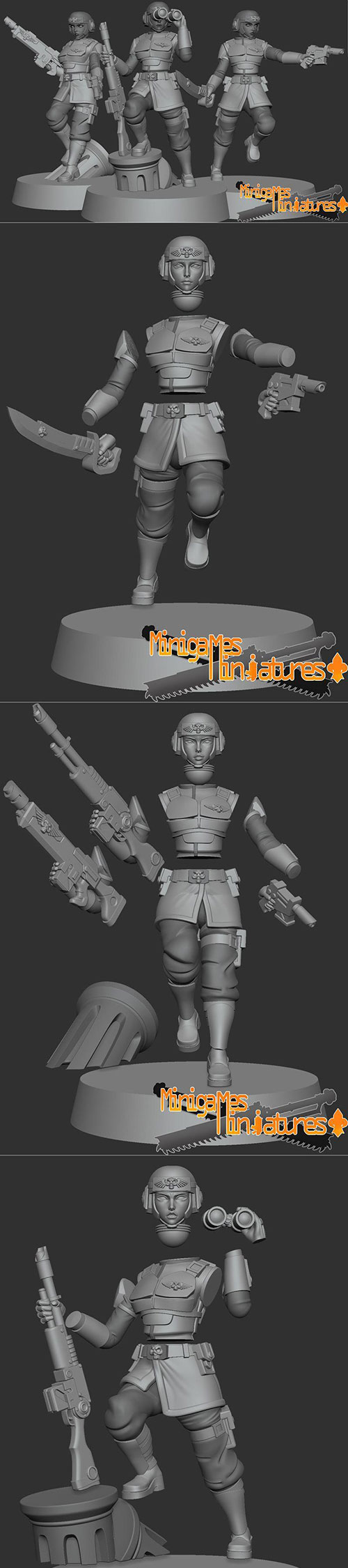 3D Print Models Minigames Miniatures - Imperial Guardsman Anime Figurines