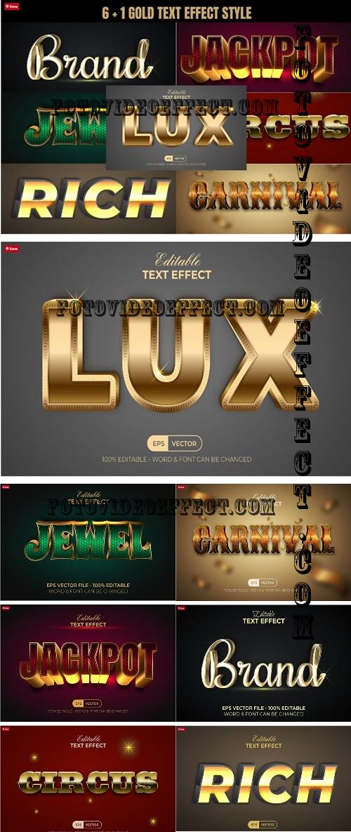 Set Gold Luxury Text Effect Style - 7178500