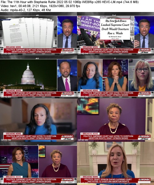 The 11th Hour with Stephanie Ruhle 2022 05 02 1080p WEBRip x265 HEVC-LM