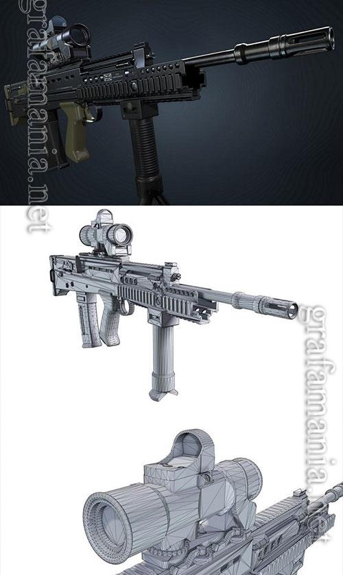3D Models SA80 L85 A2 Rifle