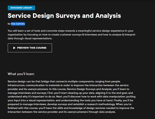 Ada Epistatu - Service Design Surveys and Analysis