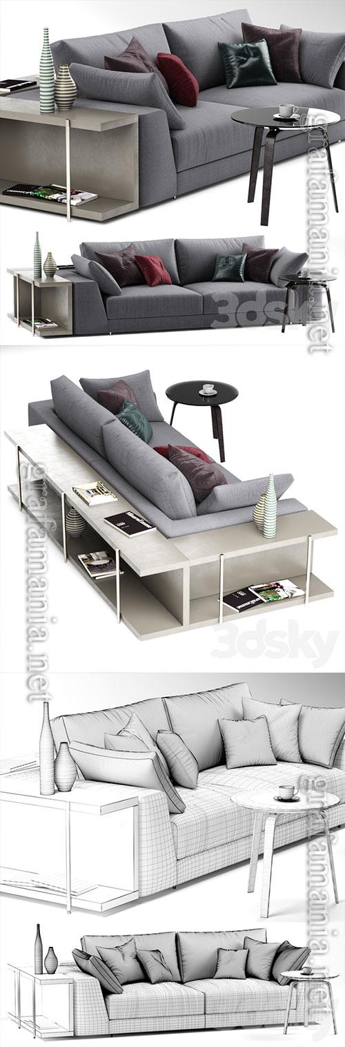 3D Models Argo Gray Sofa AG002