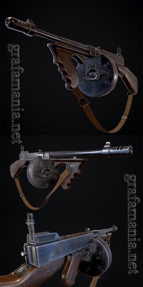 3D Models Thompson Submachine Gun