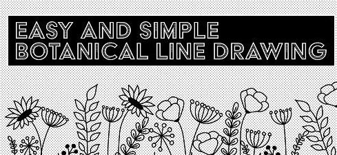 Easy and Simple Botanical Line Drawings – 15+ Flowers, 25+ Leaves and Fillers and 2+ Compositions