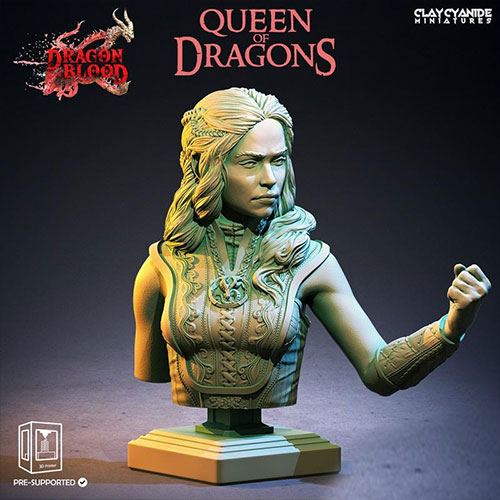 3D Print Models Queen of Dragons Bust
