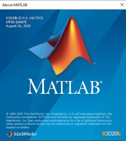 MathWorks MATLAB R2020b v9.9.0 Build 1467703 (Mac OS X)