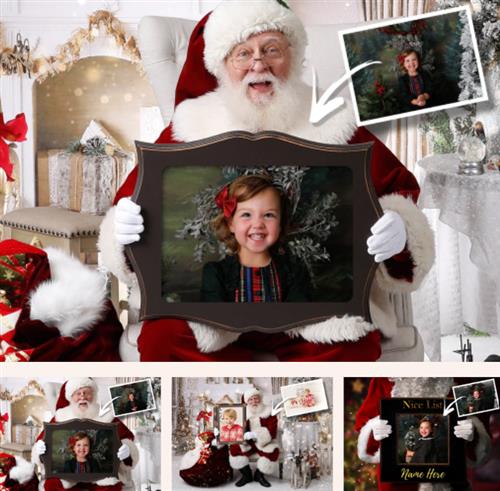 LSP Actions – The Nice List Santa Frames for photos