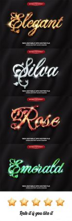 GraphicRiver   Elegant Gold Editable Text Style Effect Collection Bundle 36661137