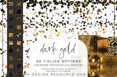 CreativeMarket   Dark Golds Photoshop Layer Styles 6966020