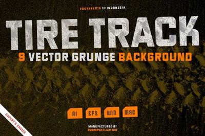 Tire Track Vector Background