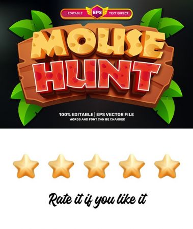 GraphicRiver   Mouse Hunt Cartoon Adventure 3D Editable Text Effect 36614161